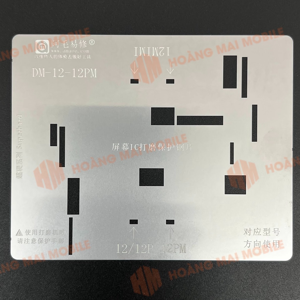 Vỉ che mài IC cảm ứng iP11 - 13 Pro Max hãng Amaoe