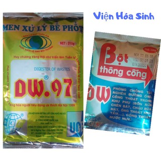 Men vi sinh xử lý hầm cầu bể phốt DW.97 gói lớn 210g