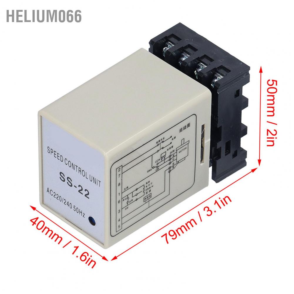 Bộ điều chỉnh tốc độ động cơ BERM AC Tách 1 pha 6W ‑ 200W 90‑2800r / phút 220V 240V SS22 Helium066