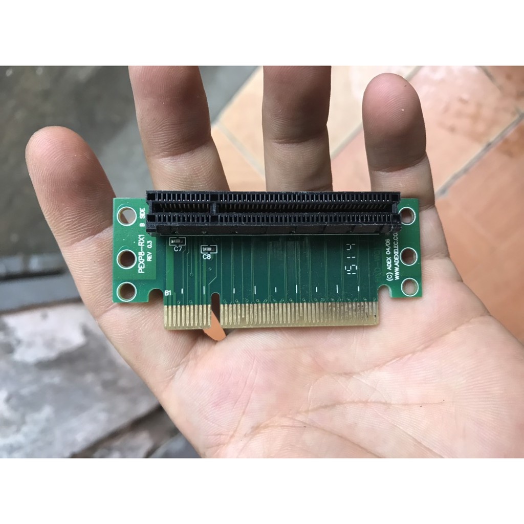 card chuyển đổi pcie sang nằm ngang Riser Card Adex PEXP8 RX1 rev 0.3