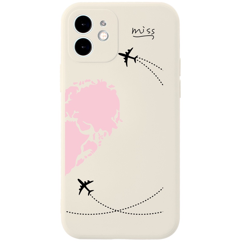 Ốp điện thoại JURSUE viền vuông chủ đề cặp đôi cho iPhone 13 12 11 Pro Max SE 2020 X XR XS ip 8 7 6 6S Plus kute 9057A | BigBuy360 - bigbuy360.vn
