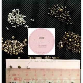 Bộ 30 đinh tán đầu tròn trang trí diy, đinh tán 2 mặt, nút 2 chi tiết