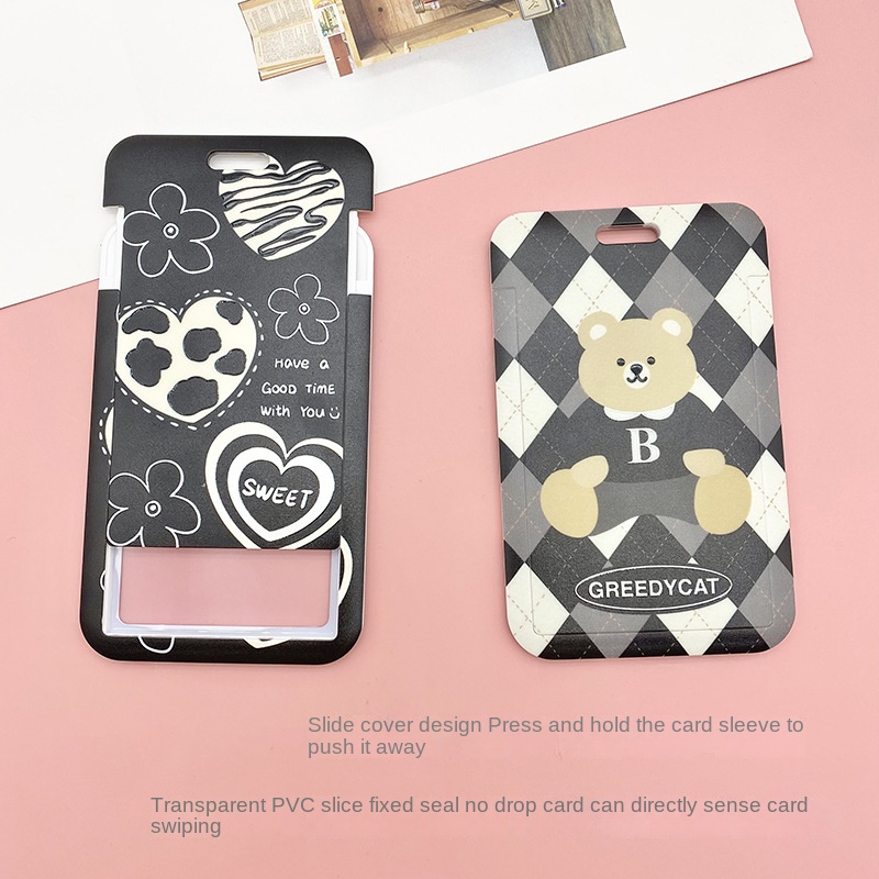 Vỏ Đựng Thẻ ID Có Dây Đeo Phong Cách Ins Cho Học Sinh Ốp