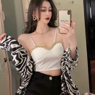Áo hai dây kiểu nữ phối xích ngực có sẵn mút