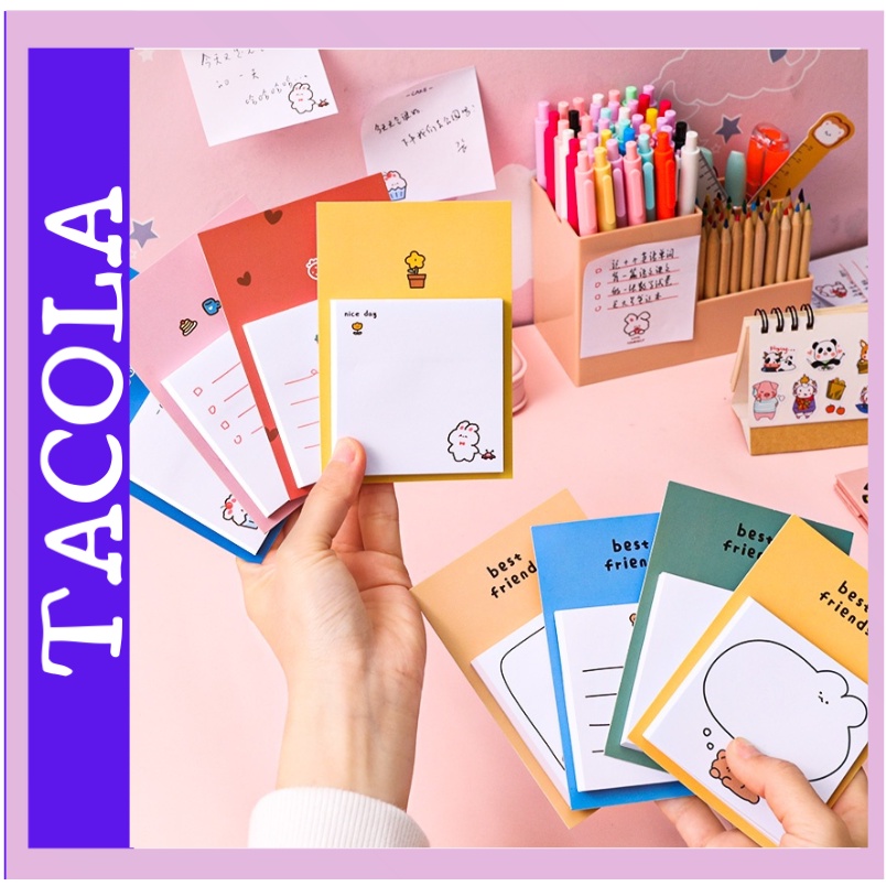 Giấy Dán Ghi Chú TACOLA Họa Tiết Hoạt Hình Phong Cách Hàn Quốc N04