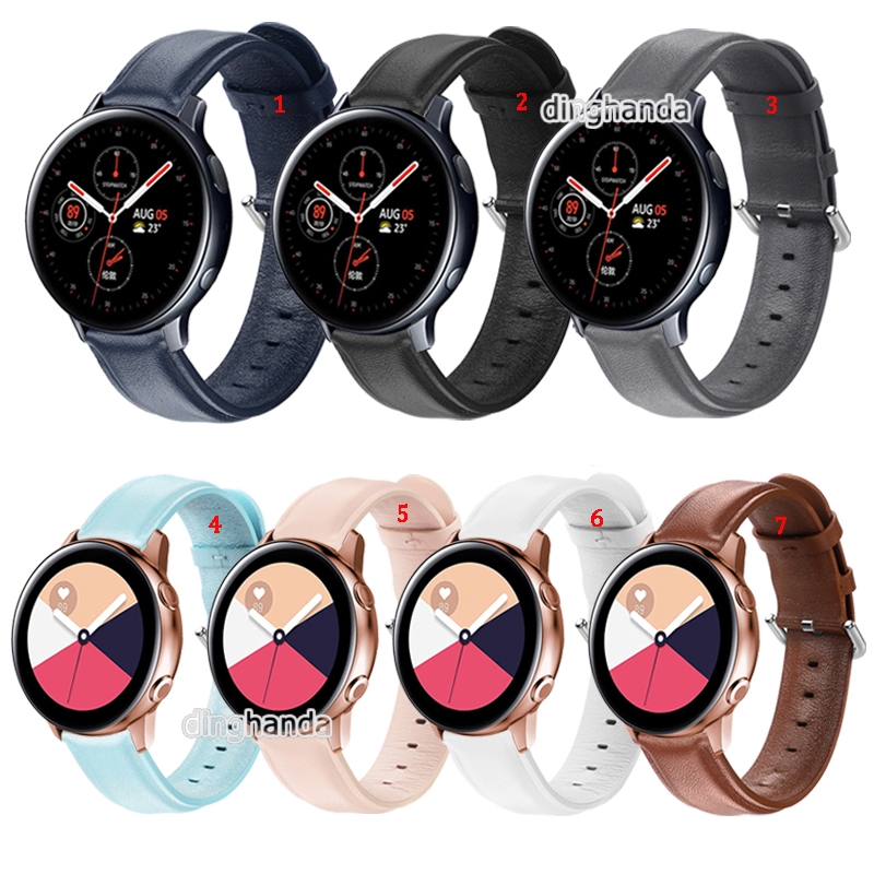 Dây đồng hồ chất liệu da cho Samsung Galaxy Watch Active 2