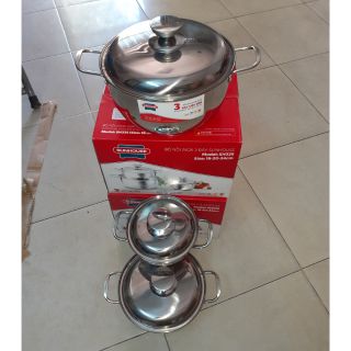 Bộ nồi ixo 3 đáy sunhouse dùng cho mọi loại bếp