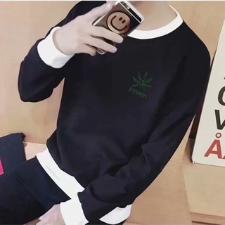 Long sleeve T-shirt printed round neck T-shirt casual T-shirt men's long sleeve T-shirt Korean version versatile T-shirt youth t-shirt