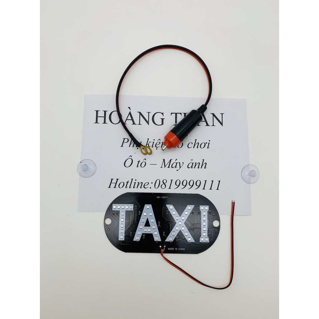 Bảng đèn led chữ TAXI gắn xe hơi ô tô điện 12v DÂY CHỜ🎁KÈM ĐẦU ĐỰC đấu nối tiện dụng