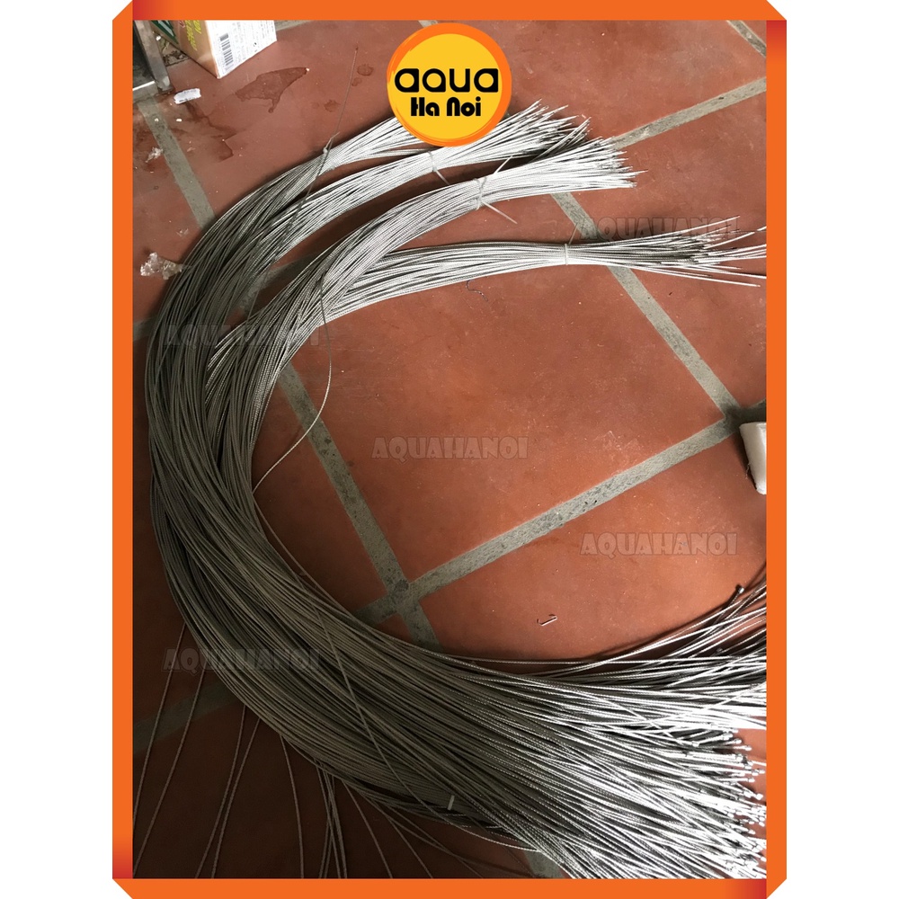 Dây cáp inox treo đèn hồ thủy sinh cá cảnh - Sợi dài 1 mét, hàn cố định sẵn 1 đầu không lo tuột