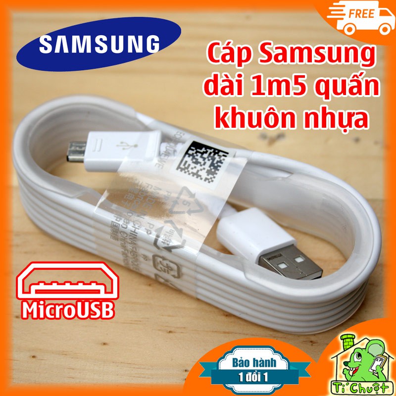 [Chính Hãng] Cáp Samsung Micro USB 1.5m ZIN Galaxy Note Edge,Note 4 (có khuôn nhựa)