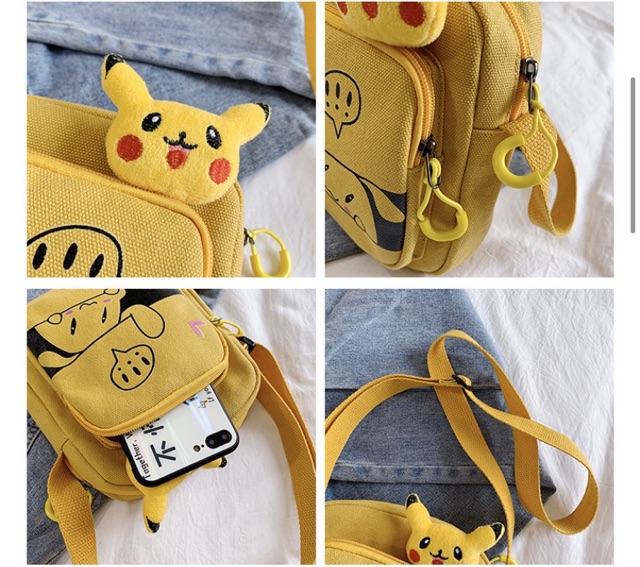 Túi vải đeo chéo PIKACHU A45