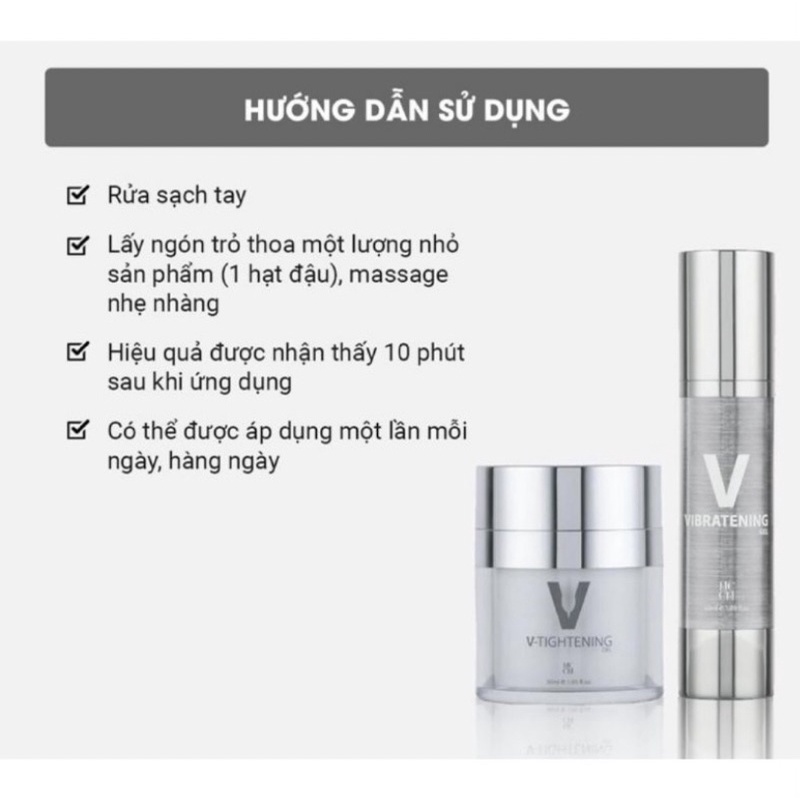 Gel tăng khoái cảm V-TIGHTENING MCCM GEL săn chắc, trẻ hoá vùng kín