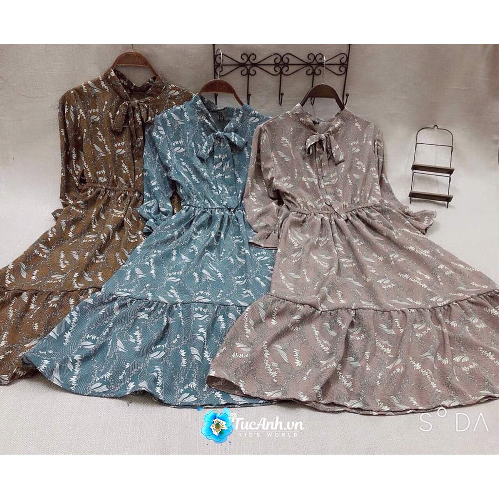 Váy Hoa Nhí Vintage Freesize Dài Tay Đến 55kg - TucAnh | BigBuy360 - bigbuy360.vn