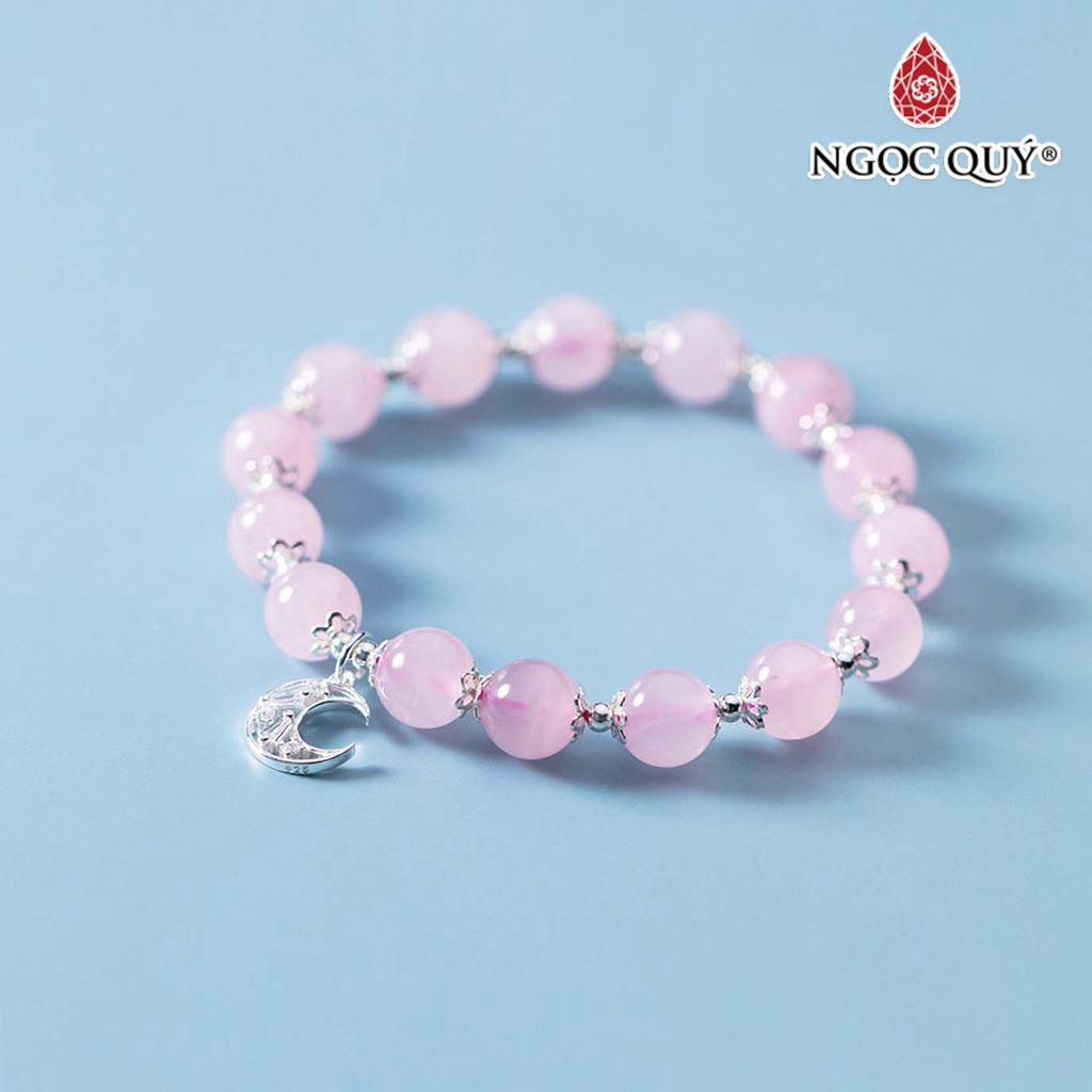 Vòng tay TA hồng charm mặt trăng - Ngọc Quý