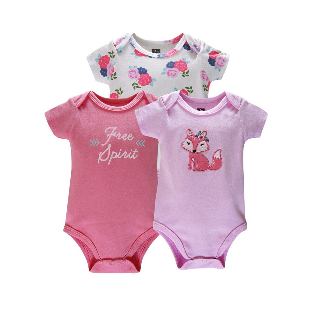 [Mã SKAMLTSM9 giảm 10% đơn 99K] Set 3 Bodysuit Cộc Tay Xuất Dư Đẹp Cho Bé Trai & Gái Từ 3-13kg