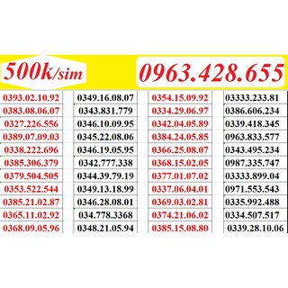 Sim Viettel đồng giá 500.000