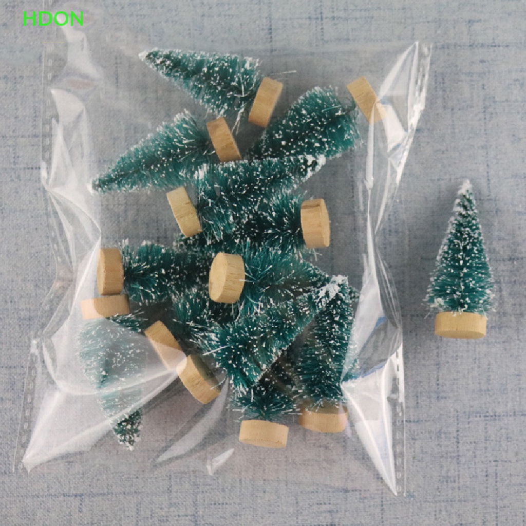 Set 12 Mô Hình Cây Thông Noel Mini Trang Trí Giáng Sinh Năm Mới DIY