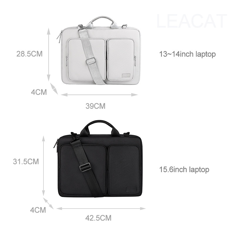 Túi đeo vai LEACAT đựng laptop 13.3 14 15.6 16 inch chống sốc nữ tính thích hợp cho Macbook Xiaomi Air Pro HP 13 15