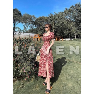 ĐẦM HOA ĐỎ PHOM MAXI