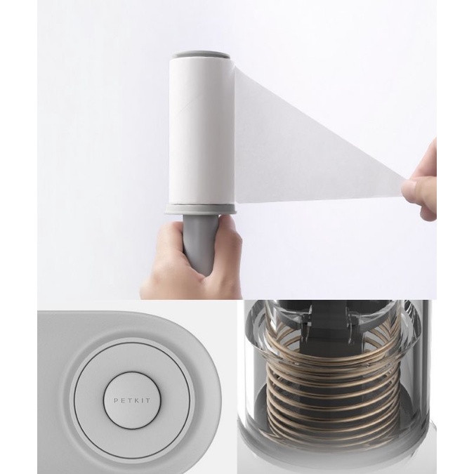 Cây lấy lông chó mèo trên quần áo Pet kit (gồm hộp chứa), cây dính lông vật dụng