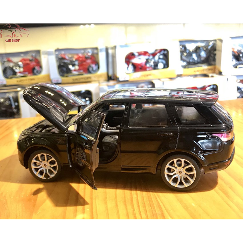 Mô hình xe ô tô Range Rover Sport tỉ lệ 1:24 hãng Welly FX màu đen