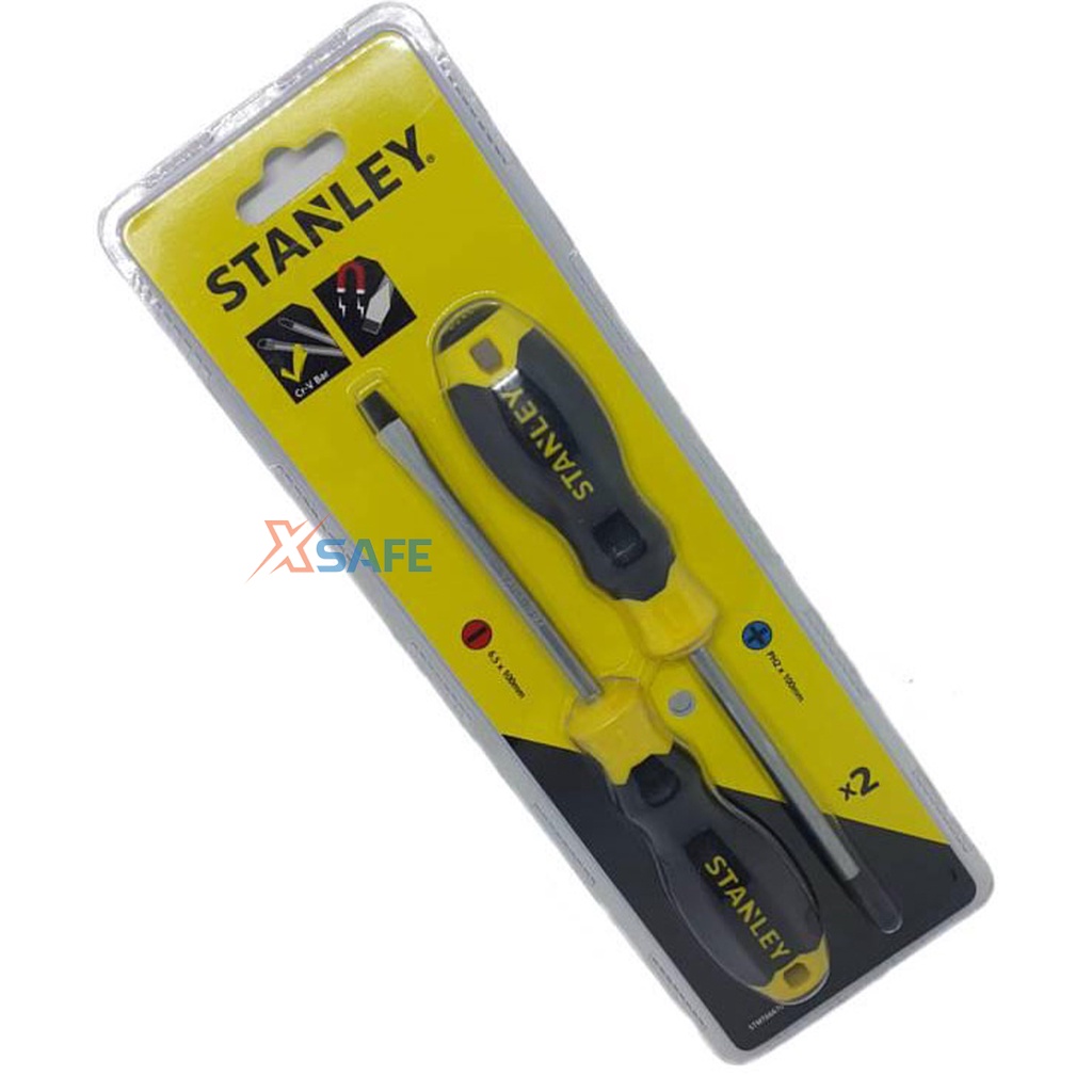 Bộ tua vít 2 cây STANLEY STMT66670 Bộ tuốc nơ vít mũi vít hợp kim độ cứng cao, không tòe đầu, cứng cáp