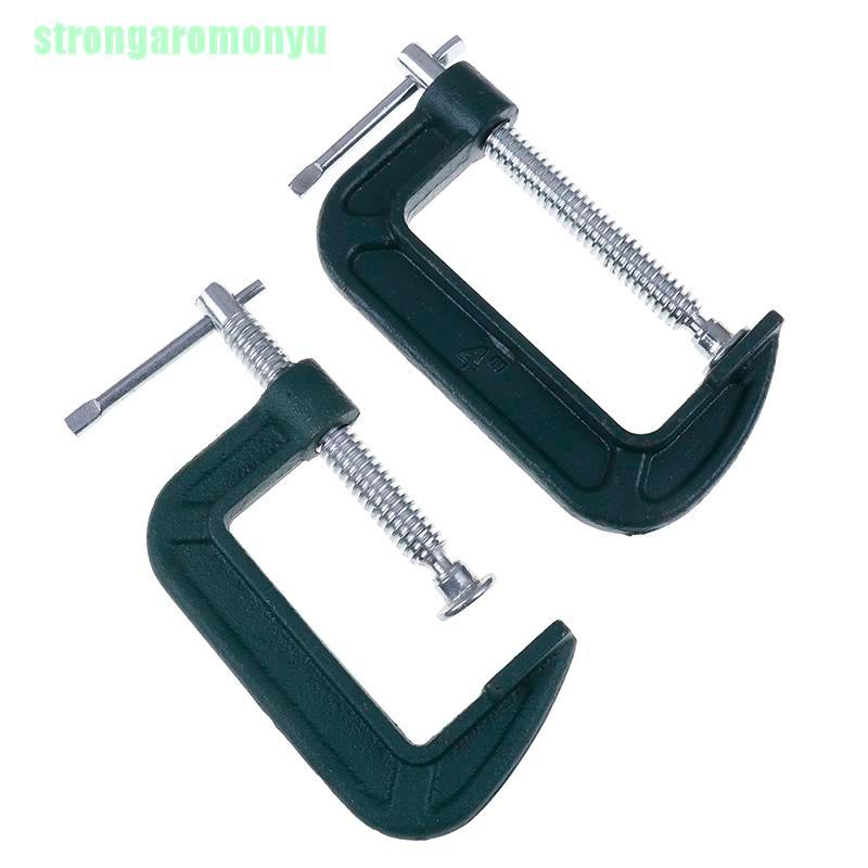 [onyu] Kẹp Sắt Kẹp Chữ g Điều Chỉnh Được Màu Xanh Lá Cây Dùng Cho Làm Gỗ / Kim Loại