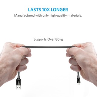 Cáp sạc ANKER PowerLine+ Micro USB dài 0.3m - A8141