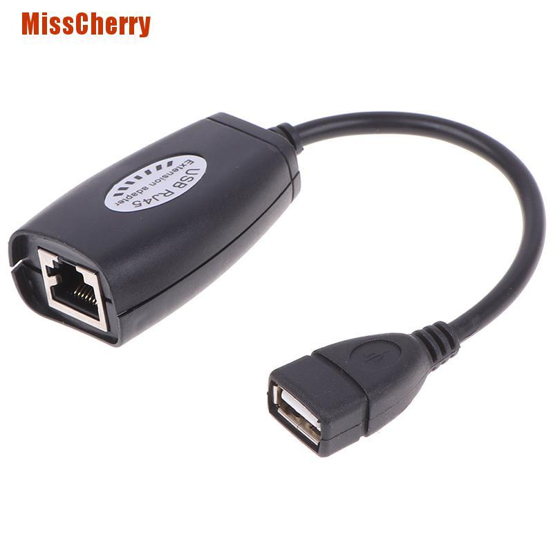 [MissCherry] Usb Utp Extender Adapter Over Single Rj45 Ethernet Cat5E 6 Cable Up To 150Ft