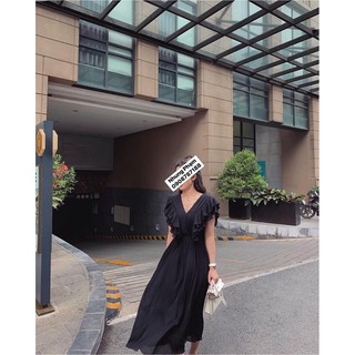 Váy maxi cổ bèo