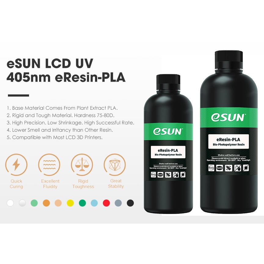 Nhựa in 3d Resin eSun eResin-PLA 0.5-1kg/Chai