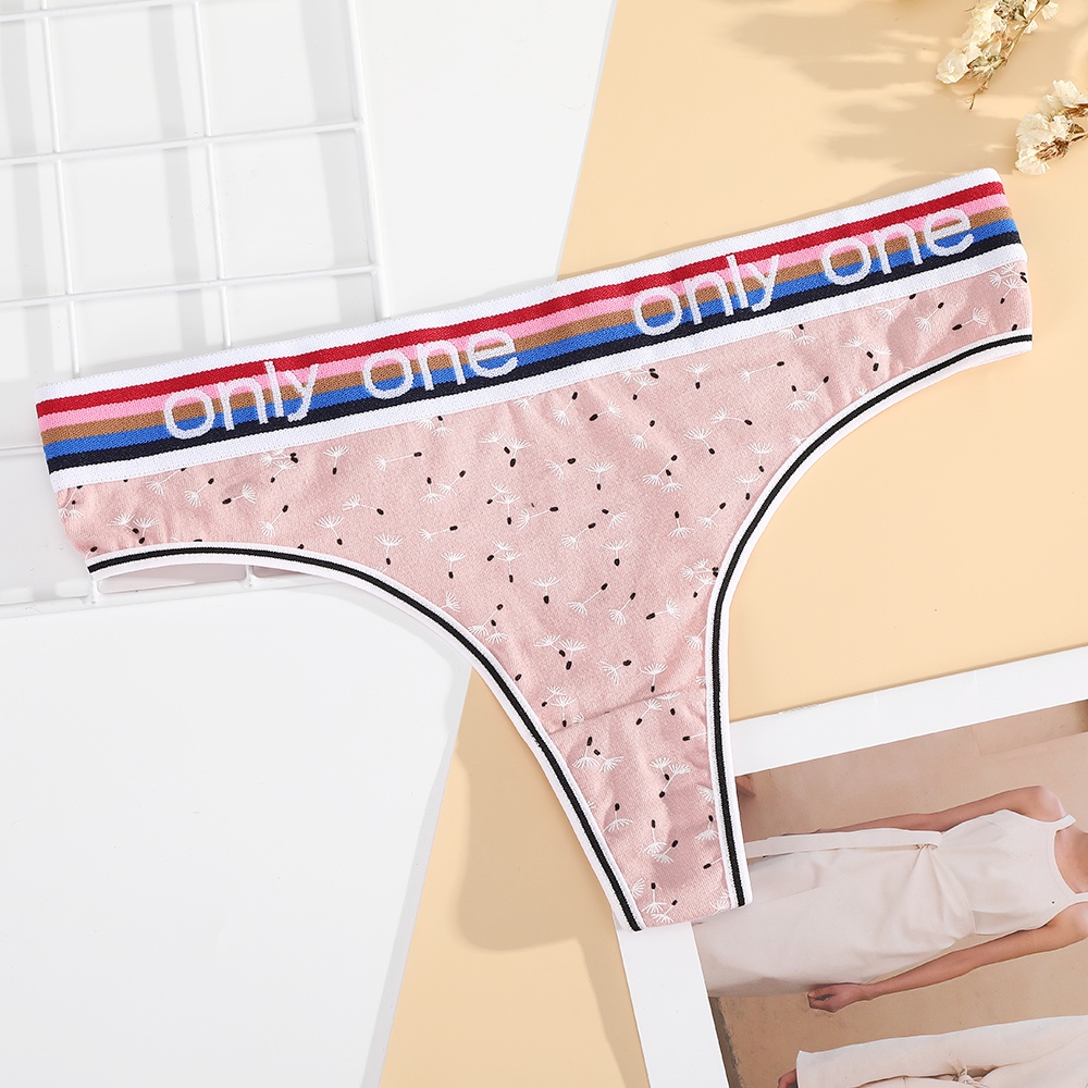 Quần lót Aijolen bằng cotton lưng thấp in chữ gợi cảm cho nữ