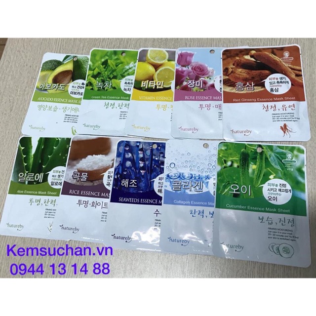 Mặt nạ natureby esence combo 10 mask