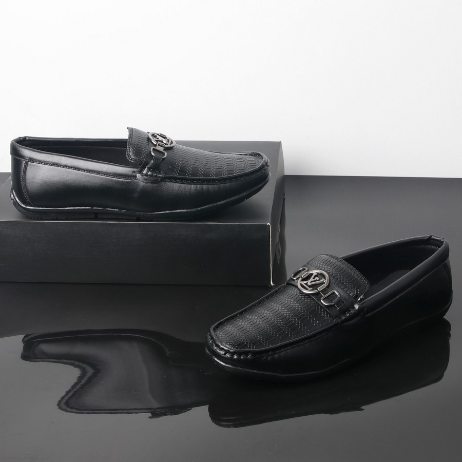 Giày lười nam đen đế cao su siêu bền đẹp GN332 Gấu Nâu | BigBuy360 - bigbuy360.vn