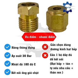 Tán siết hạt bắp ống dầu bôi trơn
