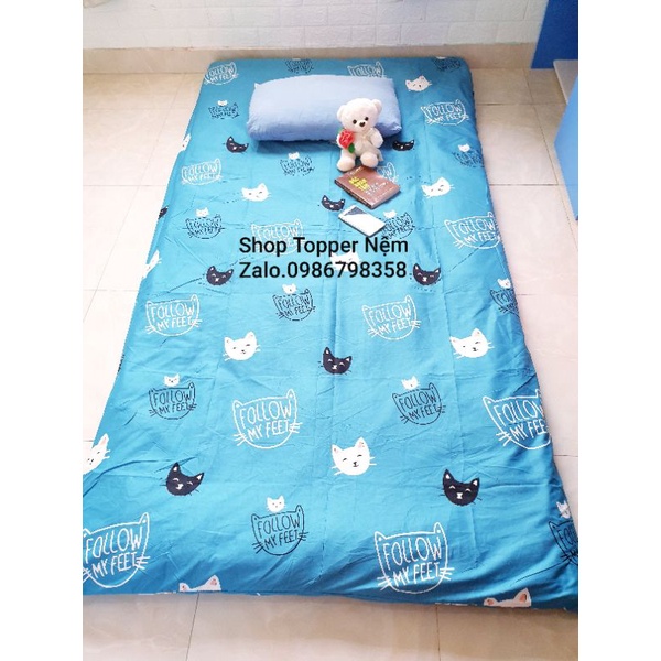 Áo Nệm, Bọc Nệm Topper 2 mặt có khóa kéo, kích thước 1mx2m, 1m2x2m, 1m4x2m, 1m6x2m, 1m8x2m