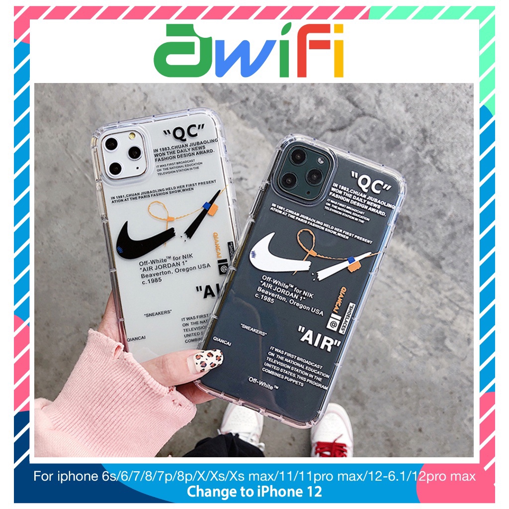Ốp lưng iphone sneakers trong 5/5s/6/6plus/6s/6splus/7/7plus/8/8plus/x/xr/xs/11/12/pro/max/plus/ - Sale Sốc G1-4
