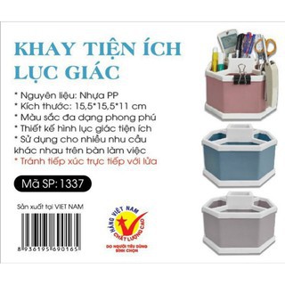 Khay nhựa tiện ích lục giá để bàn văn phòng Việt Nhật 1337--giá rẻ