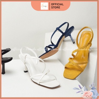 PAMELA - Sandal Nữ Cao Gót Quai Chéo Chữ X Đi Biển Sang Chảnh Hè 2022 (7cm) - S16