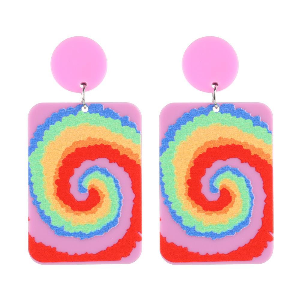 Khuyên Tai Nữ Dáng Dài Đính Hoa Nhiều Màu Thời Trang