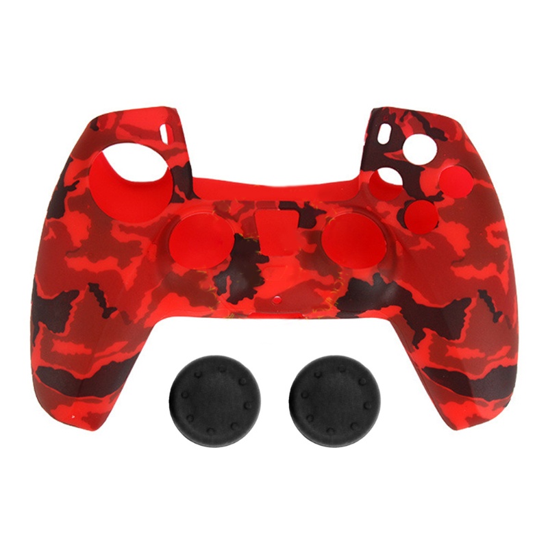 Vỏ bọc silicon họa tiết rằn ri chống bụi cho tay cầm chơi game PlayStation PS5