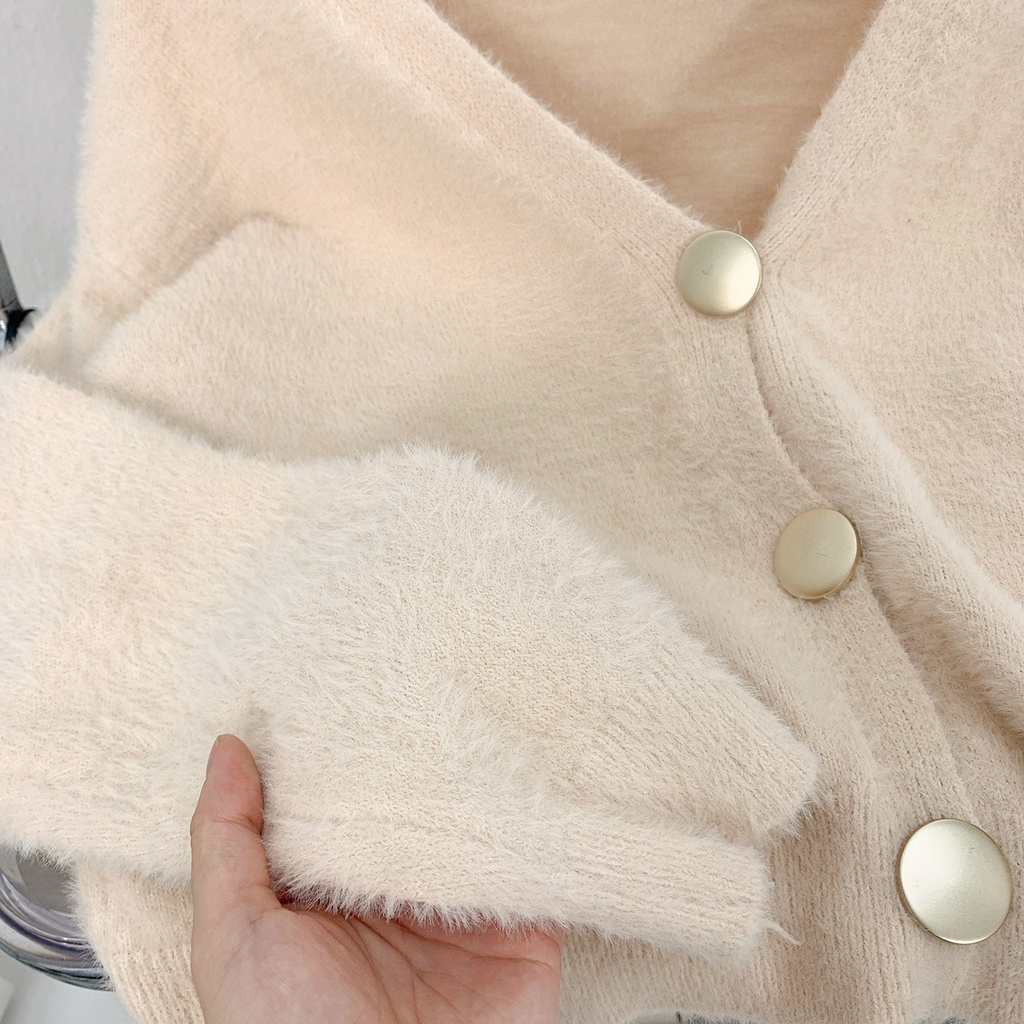 Áo Cardigan Dệt Kim Mỏng Tay Dài Cổ Chữ V Thời Trang Cho Nữ | BigBuy360 - bigbuy360.vn