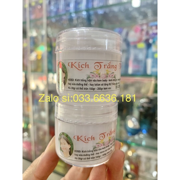 sỉ 1 lố 12 hủ kích trắng hủ 30g ( màu trắng )