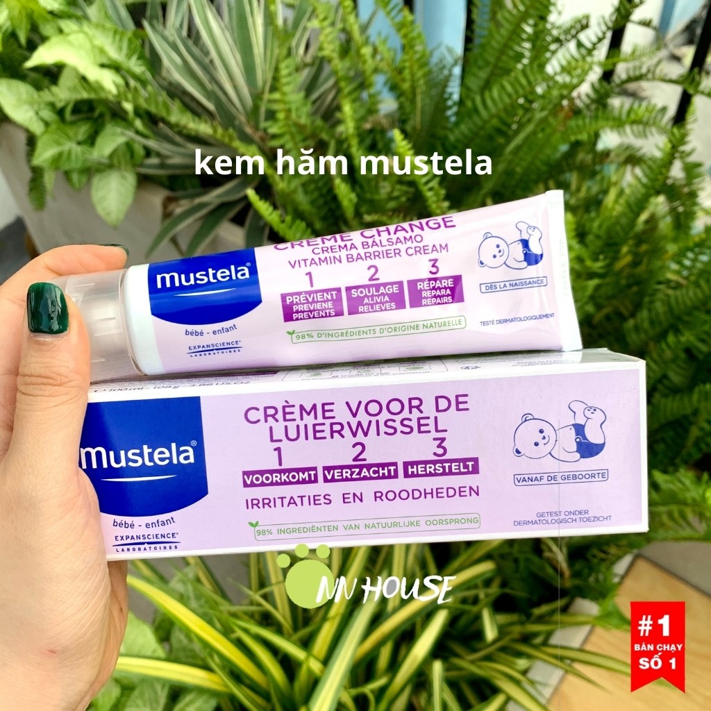 Kem hăm Mustela Creme change 123 an toàn cho bé - kem dưỡng ẩm làm dịu da, làm sạch và ngăn ngừa hăm tã - NN HOUSE