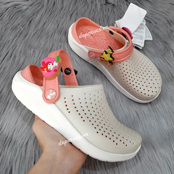 (Tặng jibbitz) Dép sục crocs literide trẻ em nhiều màu cao cấp, dép cross trẻ em bảng màu 2 - crocs house