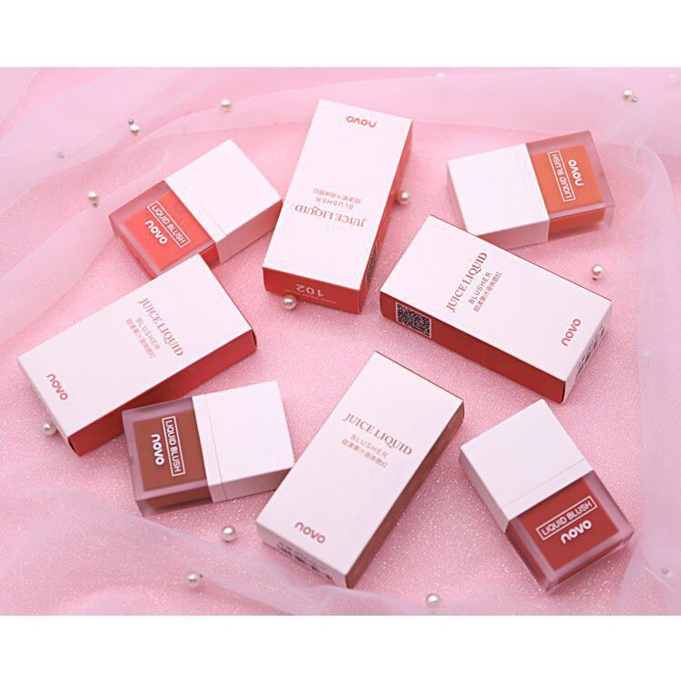 Phấn má dạng lỏng NOVO nhũ lấp lánh - Juice Liquid Blusher