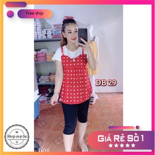 Áo bầu công sở chấm bi xinh xinh