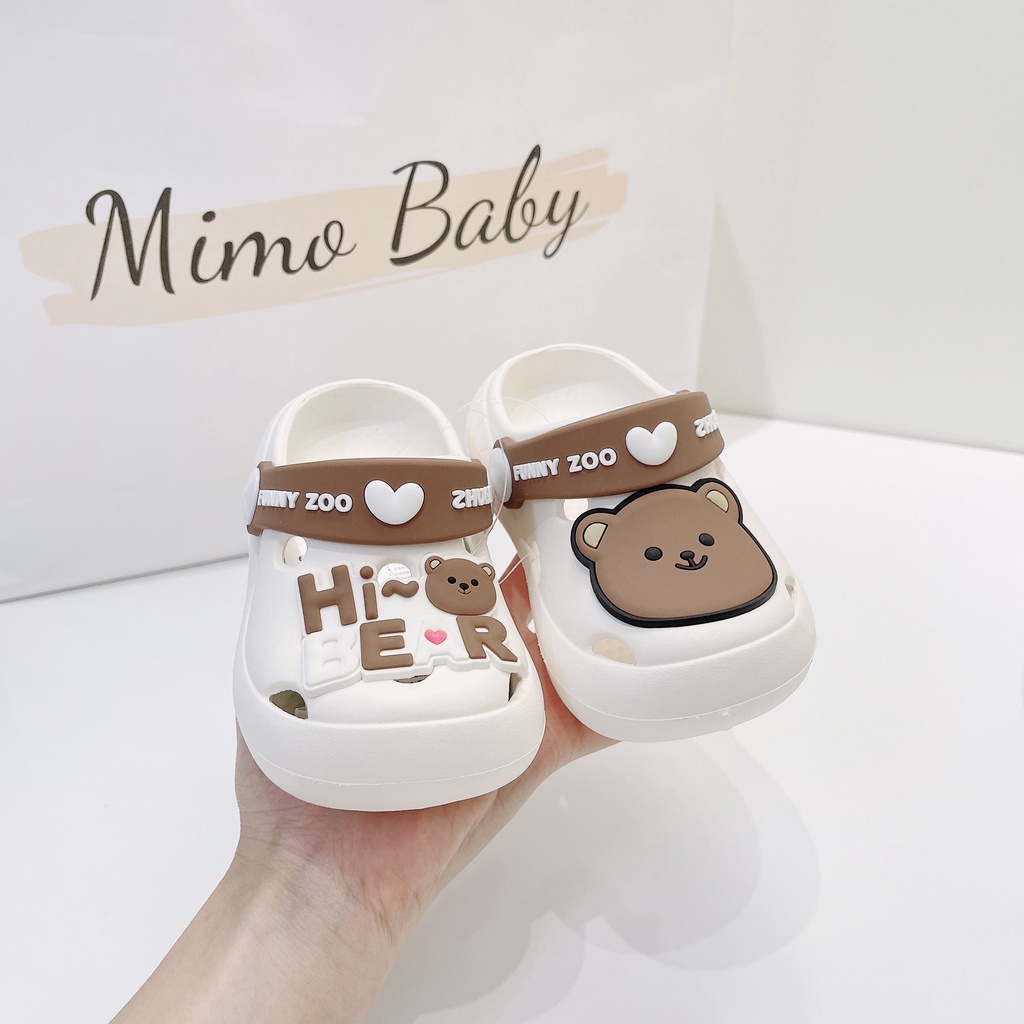 Dép sục siêu nhẹ hình gấu nâu dễ thương cho bé GD01 Mimo Baby