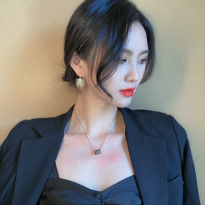 Bông Tai Hình Pháo Hoa Bằng Kim Loại Phong Cách Vintage